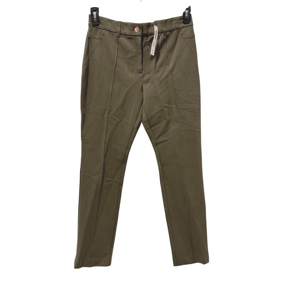 Chicos So Slimming Elyse Pant Ambered‎ Olive Green 0.5 Petite (6 petite) NWT